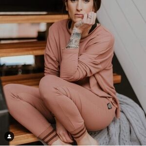 Oraki Eco joggers women's pink loungewear high waisted joggers size XS